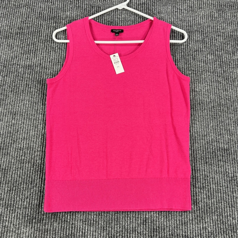 Talbots Sweater Womens Petite Small Sleeveless‎ Pullover Knit Stretch Comfort